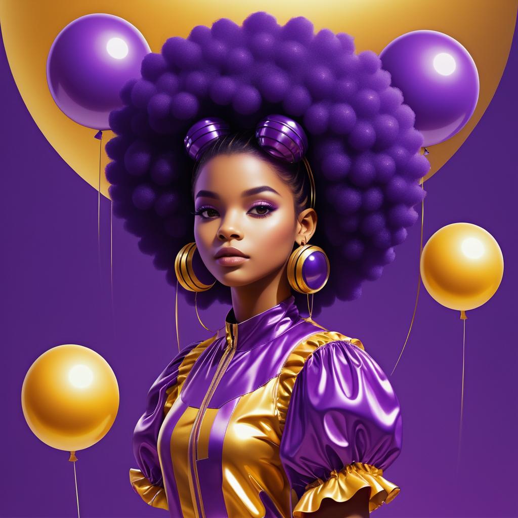 Vibrant Afrofuturism with Helium Balloons