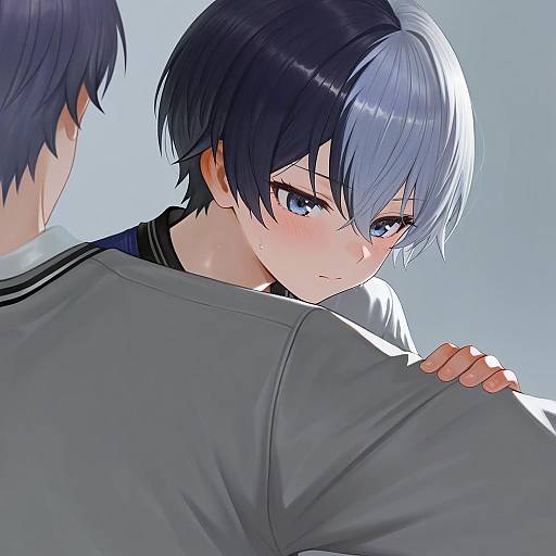 Illustration of Aoyagi touya, project sekai in the style of Dokomon