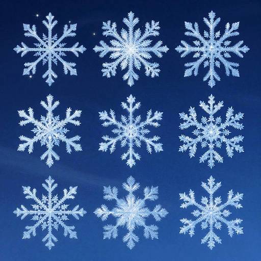 Whimsical Snowflake Patterns at Night