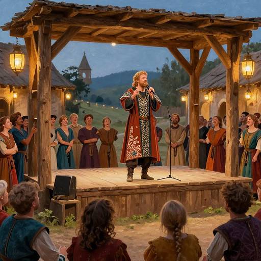 Valon the Bard in Medieval Village