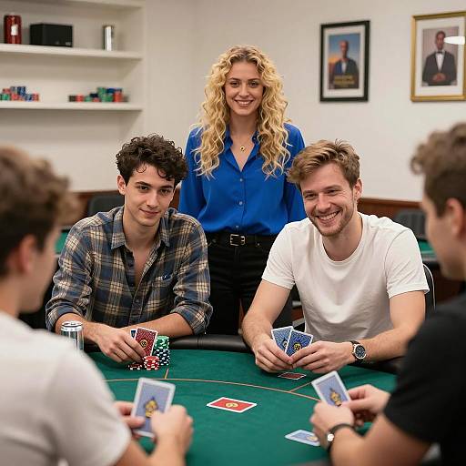Poker Night with Friends at the Table