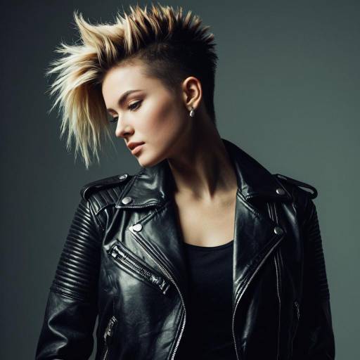 Fashion Model with Faux Hawk Fade Hairstyle Fashion Model with Faux Hawk Fade Hairstyle