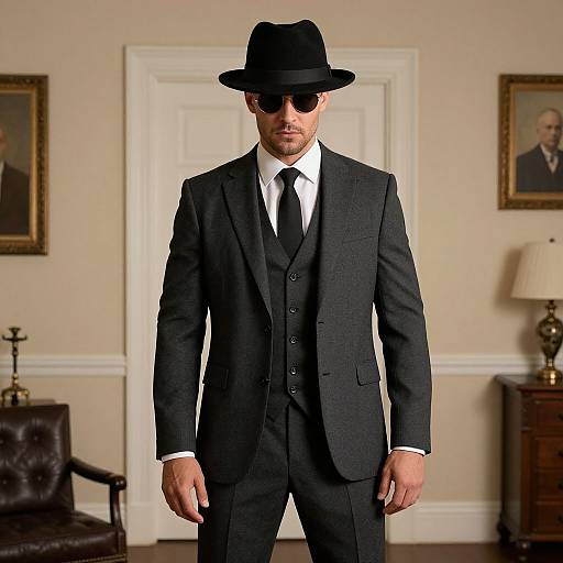 Mafia Style Man in Hat
