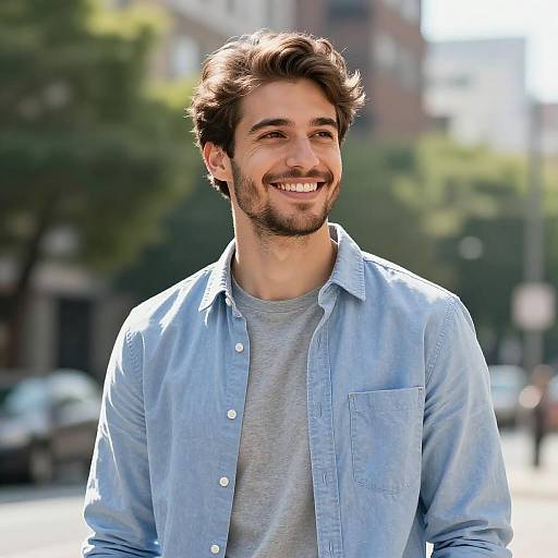 Portrait of a Smiling Young Man