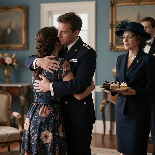 Emotional Reunion in a Navy Uniform