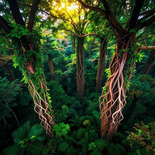 Surreal Floating Forest Aerial View