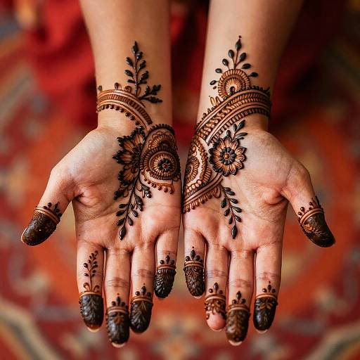 Intricate Henna Hands with Warm Bokeh
