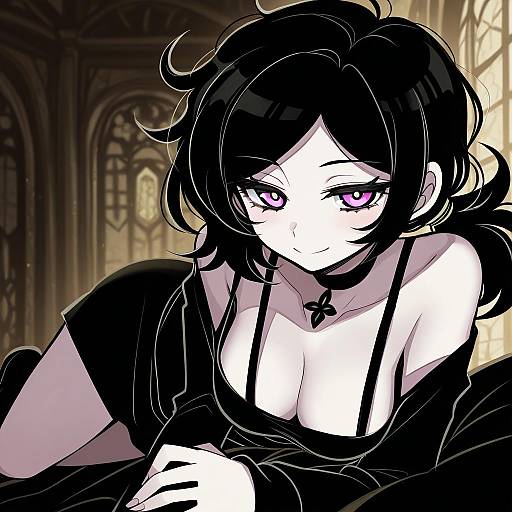 Illustration of Ashley graves, the coffin of andy and leyley in the style of Ichirugi