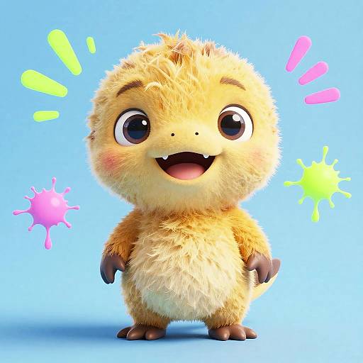 3D Render of Cute Baby Platypus