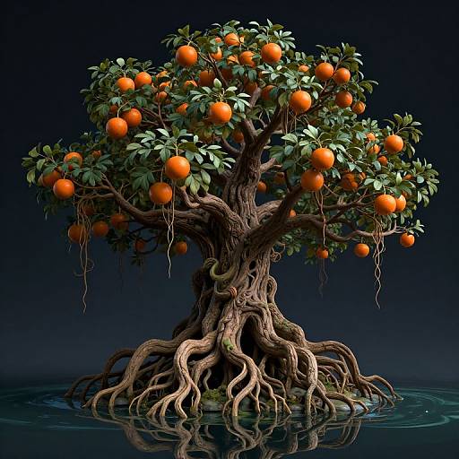 Surreal 3D Ancient Mystical Tree