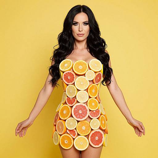 Fruit Slice Dress on Woman
