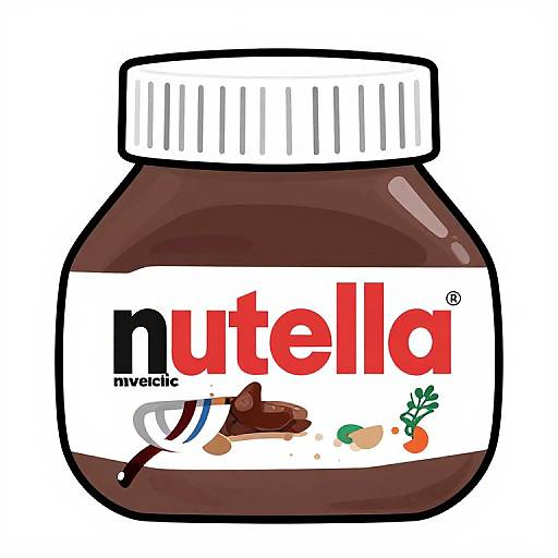 Nutella Lettering Coloring Book Outline