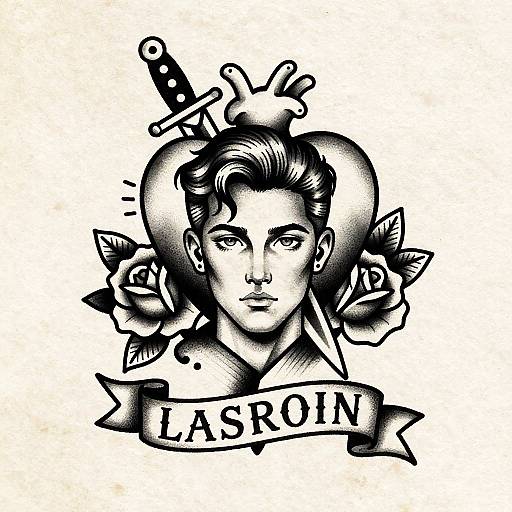 Vintage Tattoo Style Ink Illustration