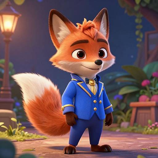 3D Stylized Fox Character Art