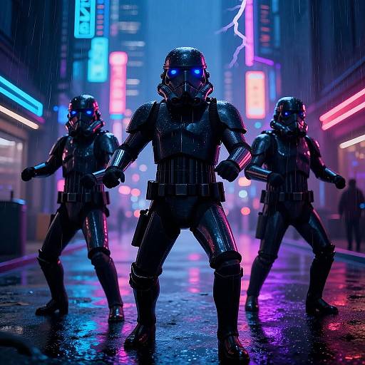 Dancing Cyberpunk Stormtroopers Scene