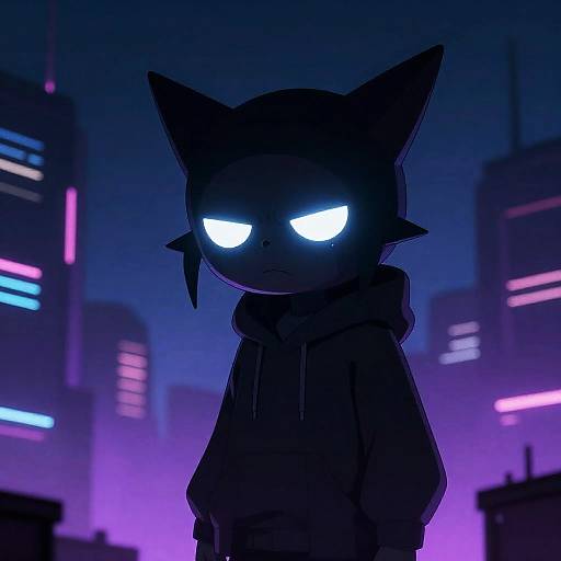 Cyberpunk Wojak with Existential Dread