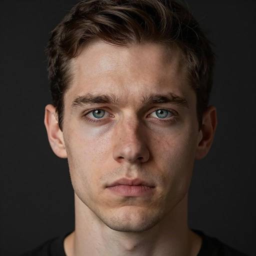 Symmetrical Split Portrait of a Man