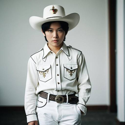 Elegant White Prince in Cowboy Outfit