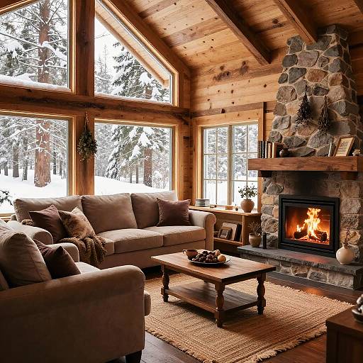 Cozy Winter Cabin Interior Design