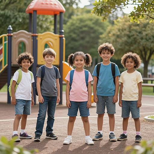 AI-Generated Diverse Kids Outdoor Photoshoot