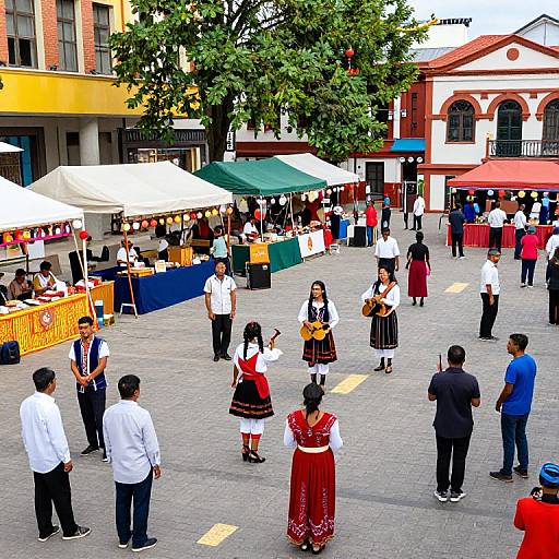 Vibrant Cultural Festival in City Square