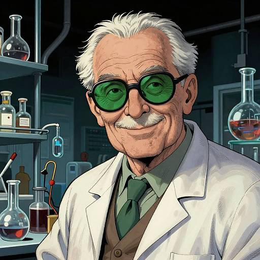 Kind Mad Scientist Portrait