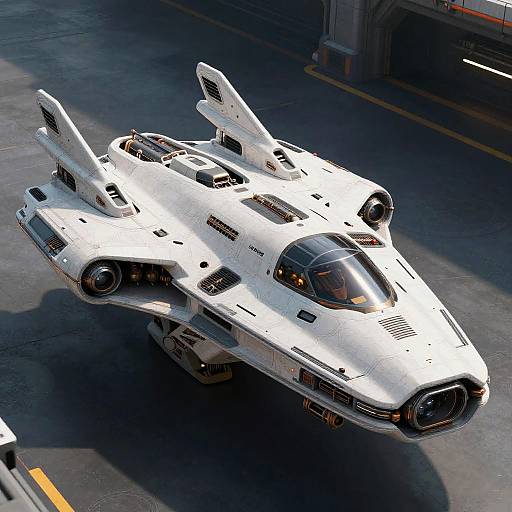 Futuristic Spaceship Inspired by Jim Burns