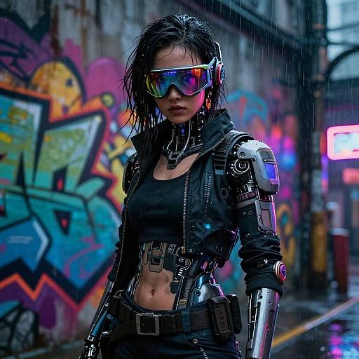 Cyberpunk Female Street Warrior