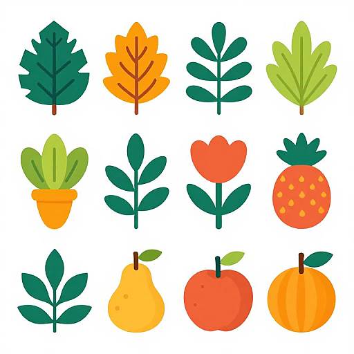 Vibrant Vector Botanical Clip Art