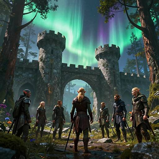 Cyberpunk Elves in Boreal Forest