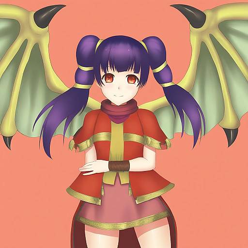 Illustration of Myrrh (fire emblem), fire emblem in the style of Takaman (gaffe)