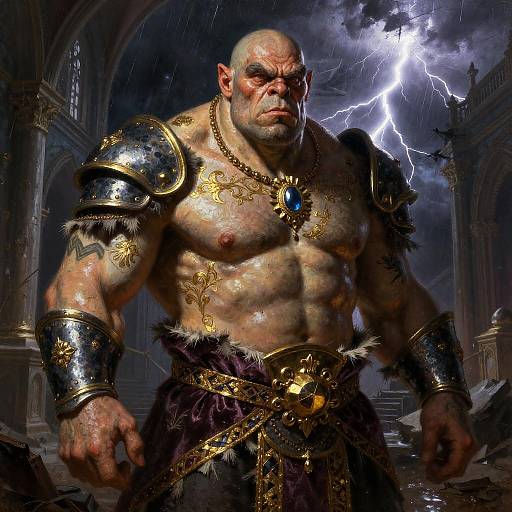 Baroque Super-Buff Ogre in Thunderstorm