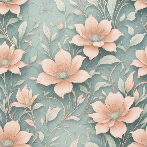 Ethereal Art Nouveau Floral Design