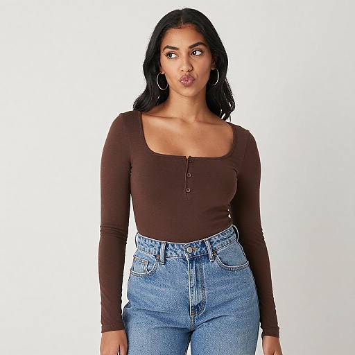 Fashion Portrait of Woman in Crop Top