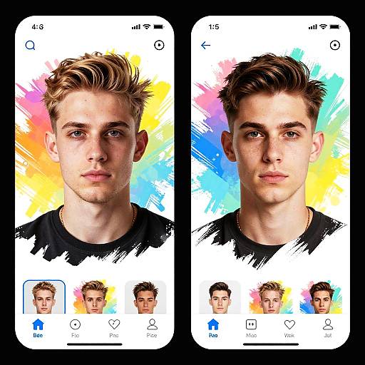 Buzz Cut Filter Side-by-Side Preview