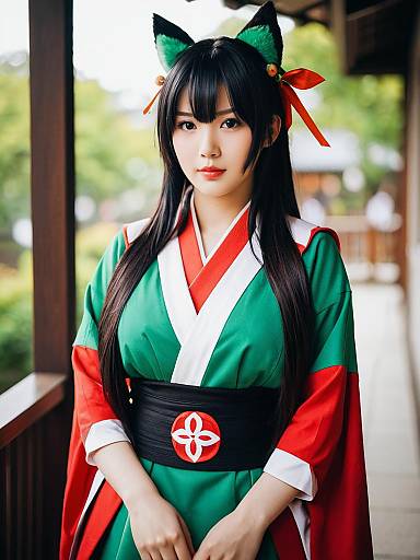 Lifestyle costume photo of Hanazono tae. Cosplay clothes