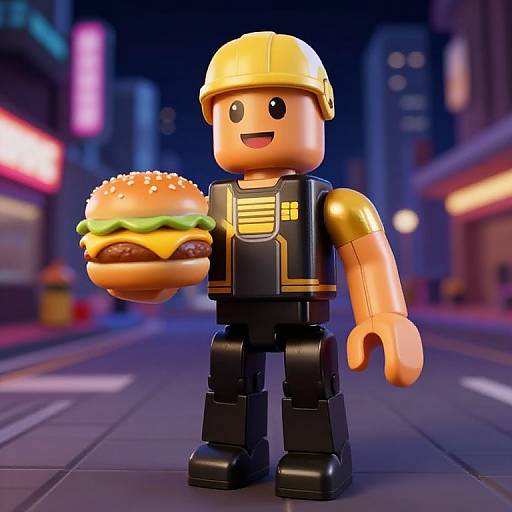 Gold & Black Roblox Character Night