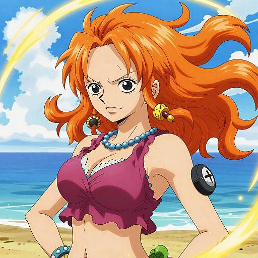 Dynamic Orange-Haired One Piece Pirate