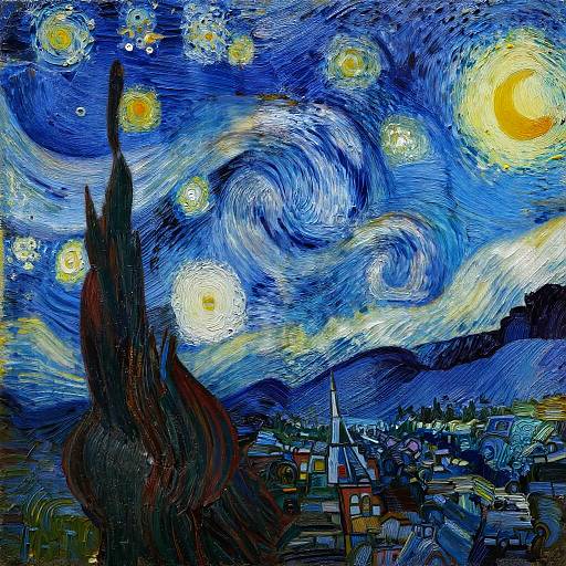 Kremlin Landscape in Van Gogh Style