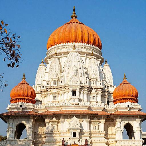 Grand Temple with Glowing Orange Dome