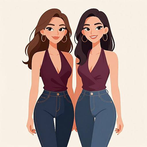 Smiling Woman in Casual Chic Outfit