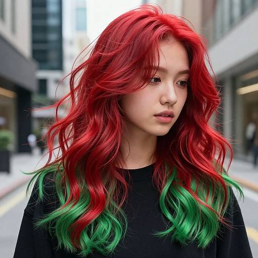 Vibrant Two-Tone Hair Portrait