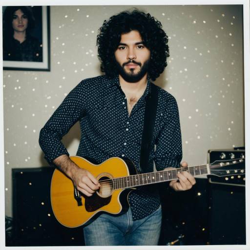 Male Musician Playing Acoustic Guitar
