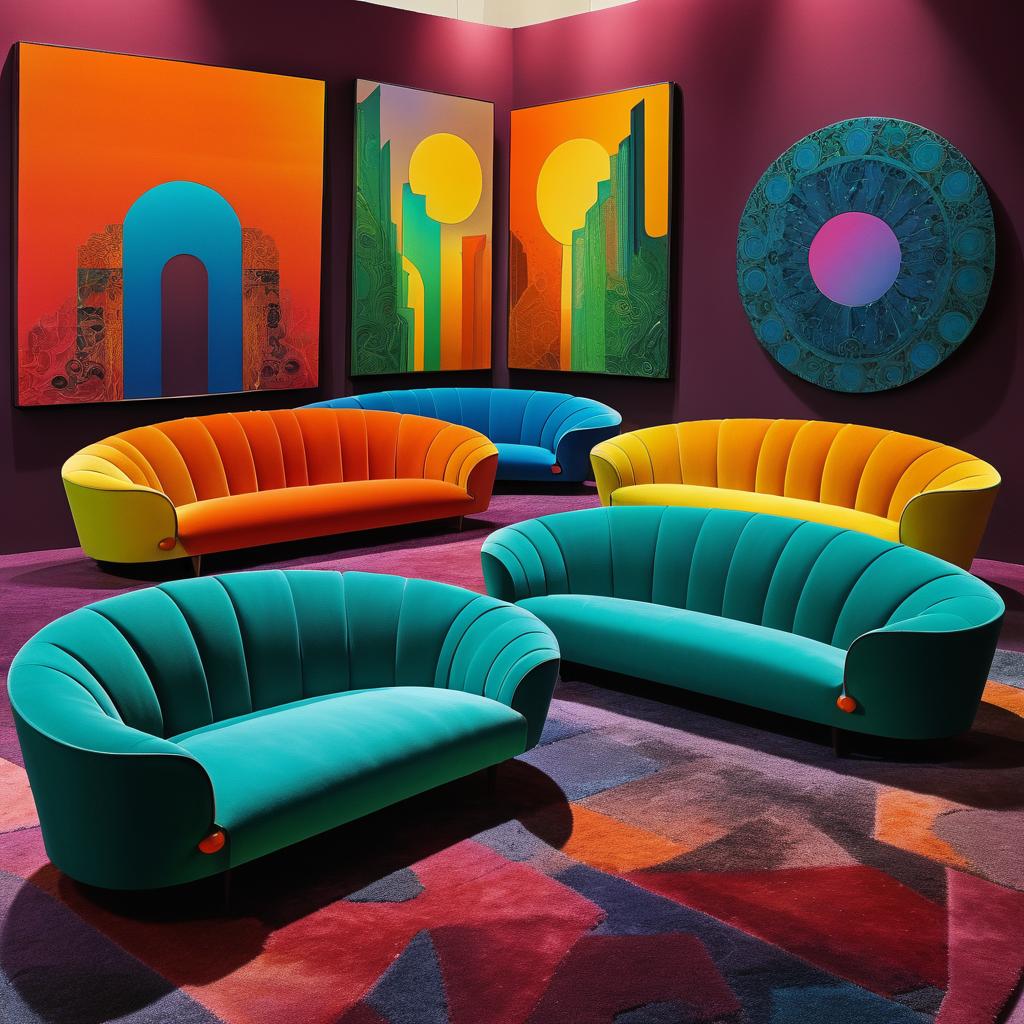 Vibrant Art Deco Sofa Designs Inspired by Beksinski