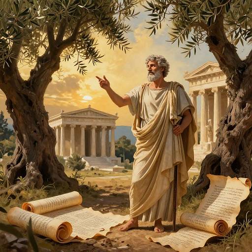 Homer Reciting Verses in Ancient Greece