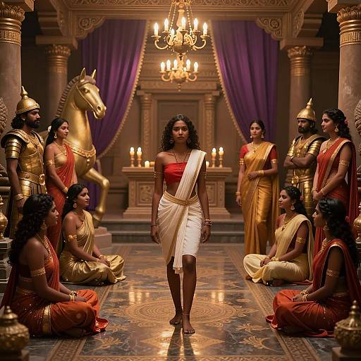 Majestic Gathering at Ancient Temple