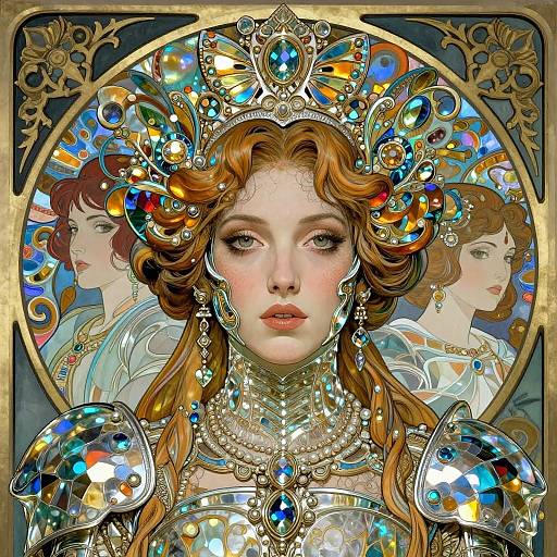 Futuristic Italian Renaissance Queen Portrait