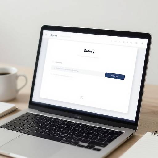 Photograph of an open MacBook displaying a Google login page, with a white coffee cup in the blurred background.