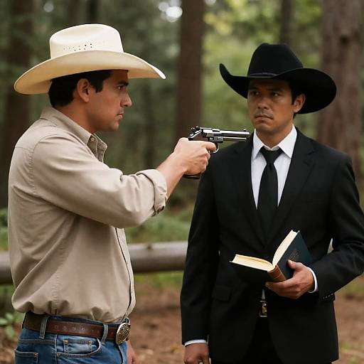 Tense Showdown in the Forest