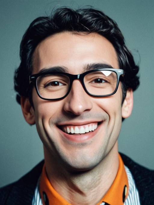 Goofy Nerd Costume Close-up Headshot